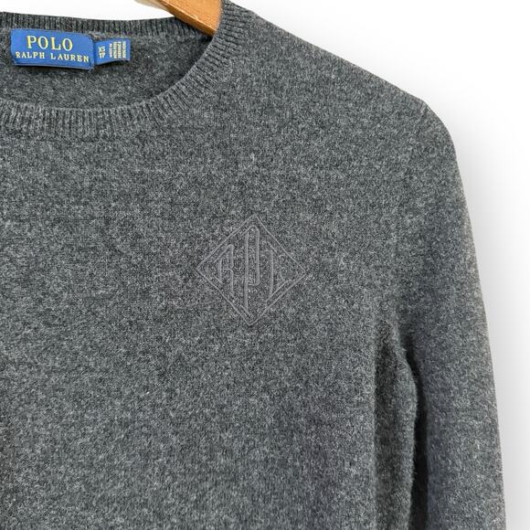 Polo Ralph Lauren Womens XS Merino Wool Cashmere Crewneck Sweater Charcoal Gray - Picture 3 of 9